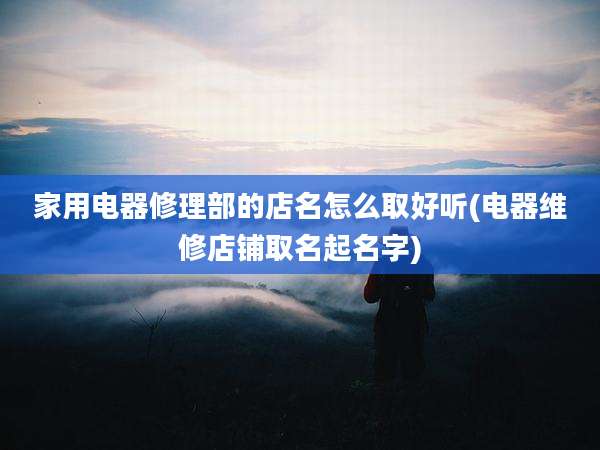 家用电器修理部的店名怎么取好听(电器维修店铺取名起名字)