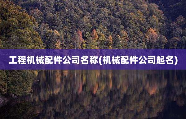 工程机械配件公司名称(机械配件公司起名)