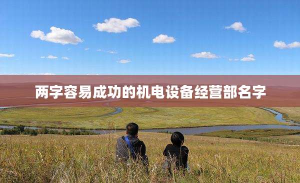 两字容易成功的机电设备经营部名字