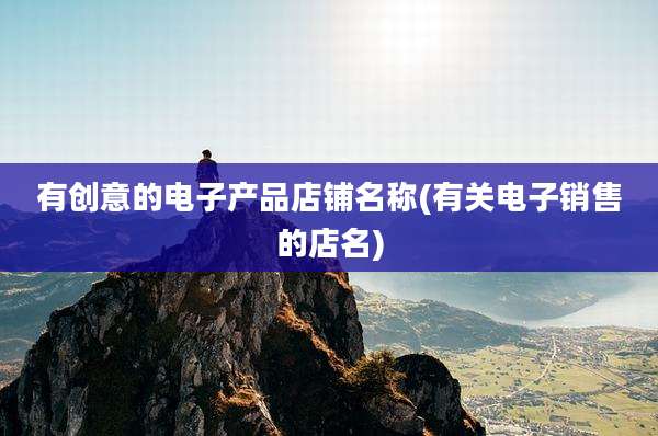 有创意的电子产品店铺名称(有关电子销售的店名)