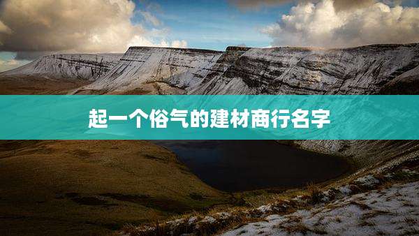 起一个俗气的建材商行名字