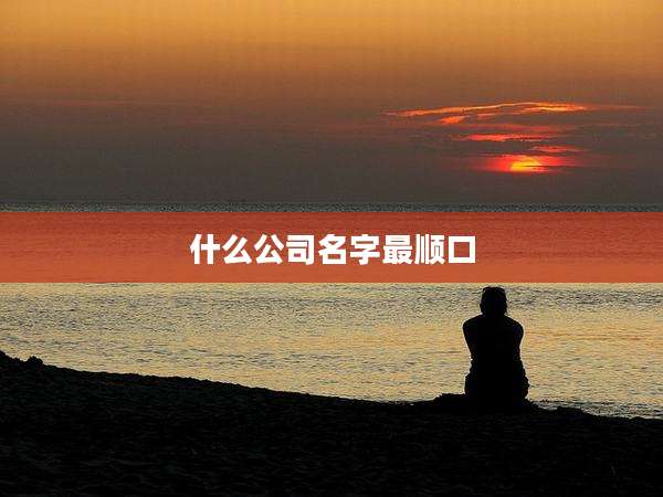 什么公司名字最顺口