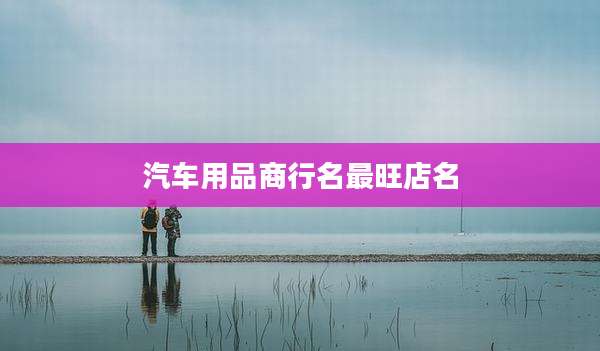 汽车用品商行名最旺店名