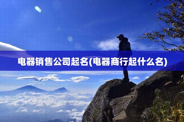 电器销售公司起名(电器商行起什么名)