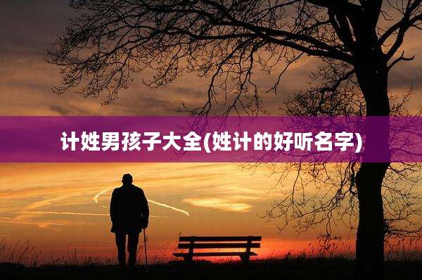 计姓男孩子大全(姓计的好听名字)