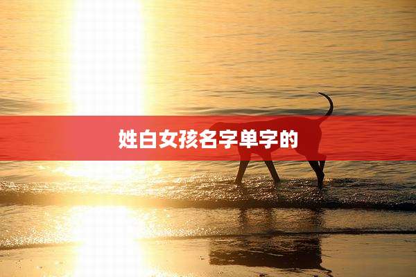 姓白女孩名字单字的