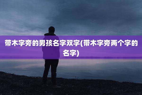 带木字旁的男孩名字双字(带木字旁两个字的名字)