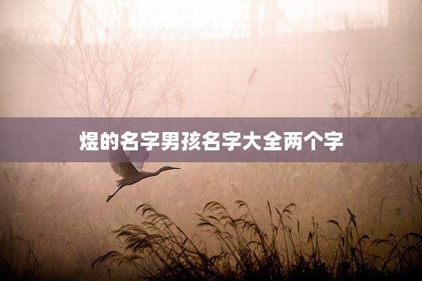 煜的名字男孩名字大全两个字