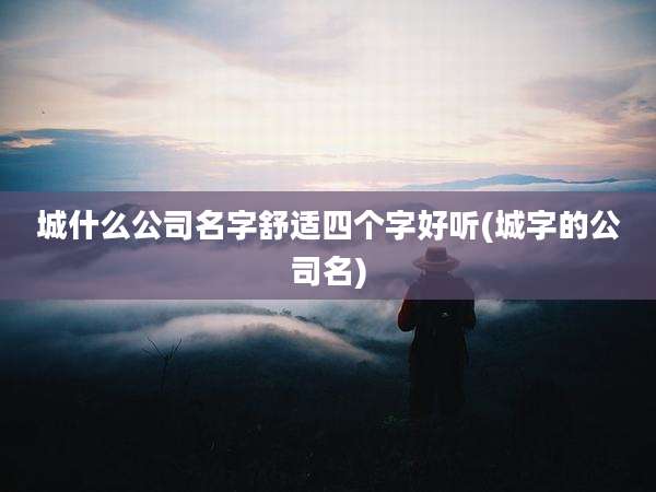 城什么公司名字舒适四个字好听(城字的公司名)