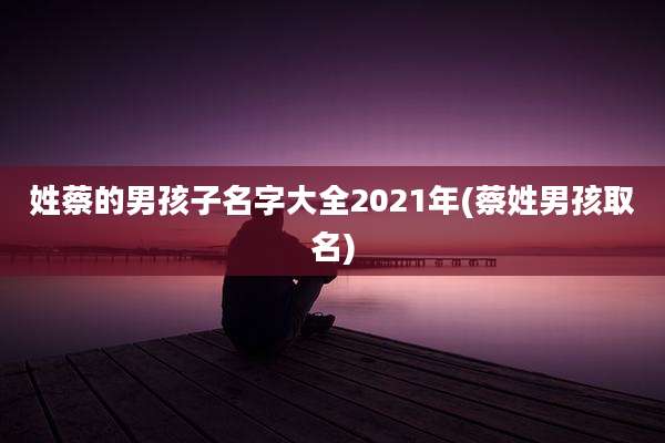 姓蔡的男孩子名字大全2021年(蔡姓男孩取名)
