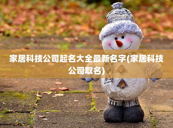 家居科技公司起名大全最新名字(家居科技公司取名)
