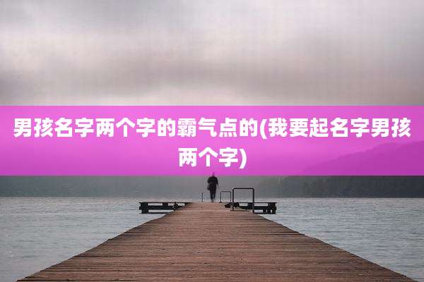 男孩名字两个字的霸气点的(我要起名字男孩两个字)