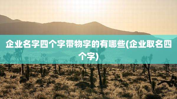 企业名字四个字带物字的有哪些(企业取名四个字)