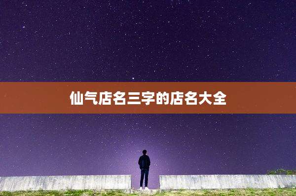 仙气店名三字的店名大全