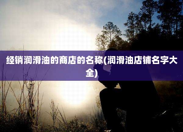 经销润滑油的商店的名称(润滑油店铺名字大全)