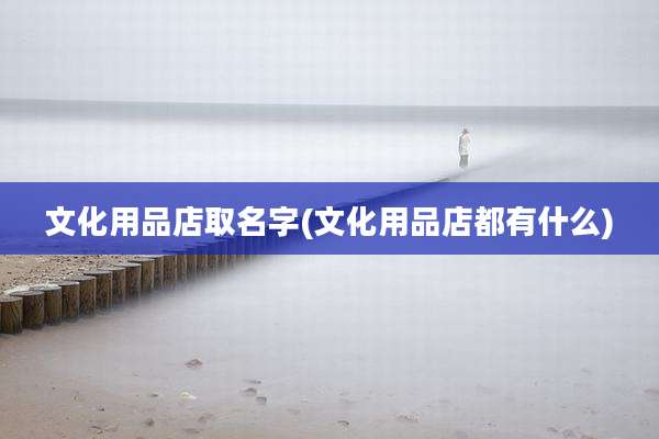 文化用品店取名字(文化用品店都有什么)