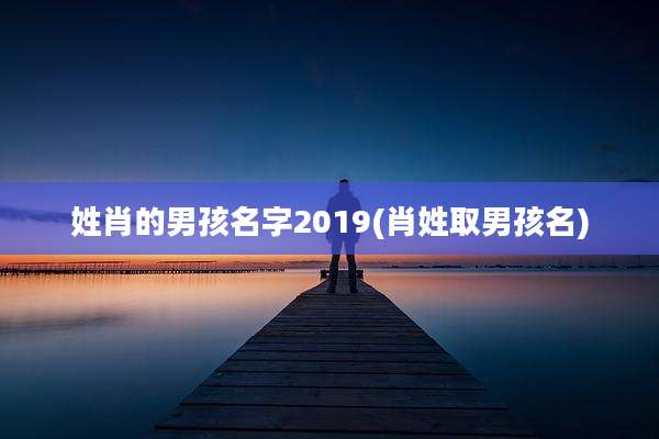 姓肖的男孩名字2019(肖姓取男孩名)