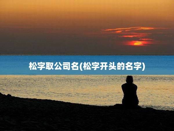 松字取公司名(松字开头的名字)