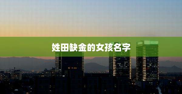 姓田缺金的女孩名字