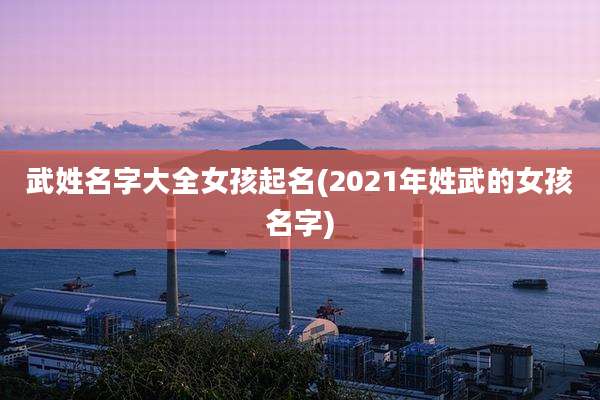 武姓名字大全女孩起名(2021年姓武的女孩名字)