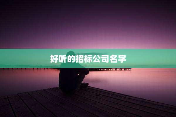 好听的招标公司名字