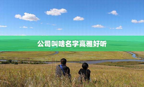 公司叫啥名字高雅好听