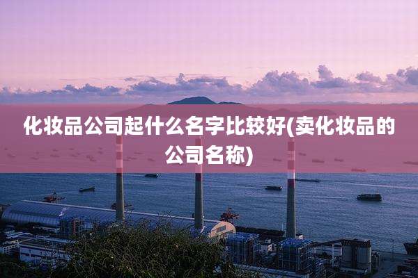 化妆品公司起什么名字比较好(卖化妆品的公司名称)