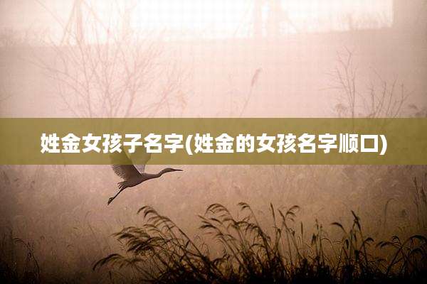 姓金女孩子名字(姓金的女孩名字顺口)