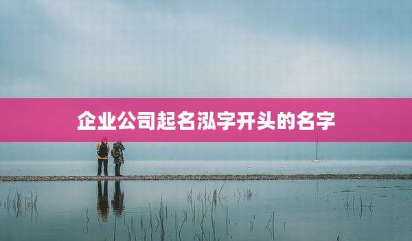 企业公司起名泓字开头的名字