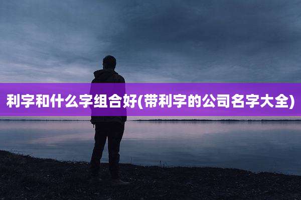 利字和什么字组合好(带利字的公司名字大全)