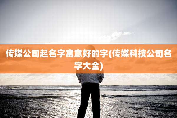 传媒公司起名字寓意好的字(传媒科技公司名字大全)
