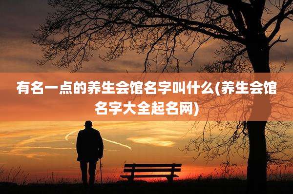 有名一点的养生会馆名字叫什么(养生会馆名字大全起名网)