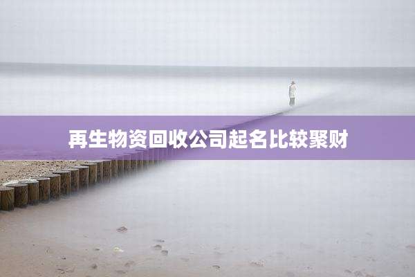 再生物资回收公司起名比较聚财