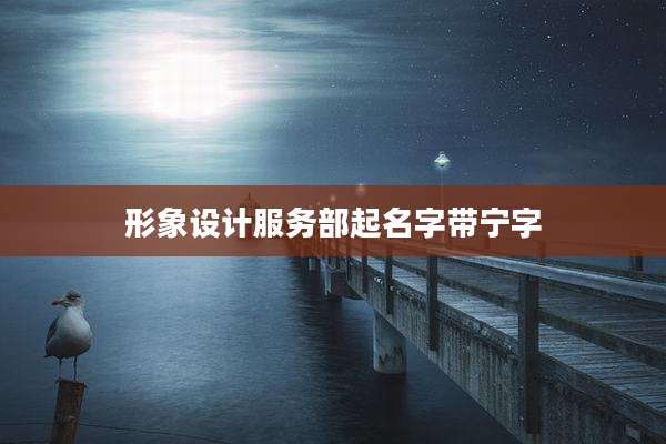 形象设计服务部起名字带宁字