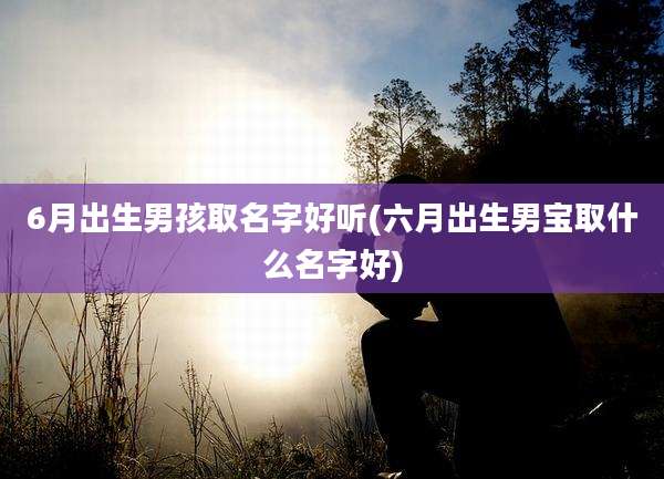 6月出生男孩取名字好听(六月出生男宝取什么名字好)