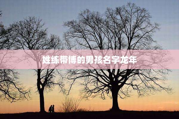 姓练带博的男孩名字龙年