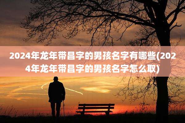 2024年龙年带昌字的男孩名字有哪些(2024年龙年带昌字的男孩名字怎么取)