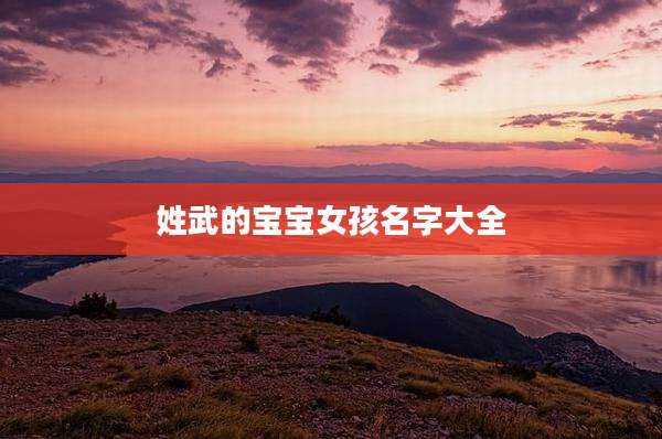 姓武的宝宝女孩名字大全