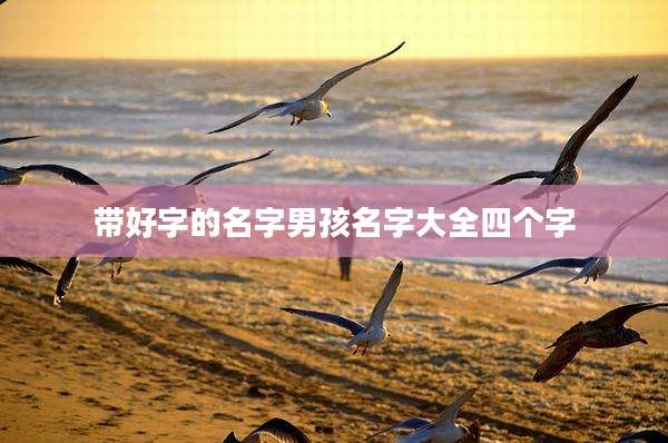 带好字的名字男孩名字大全四个字