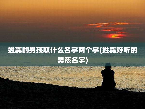 姓龚的男孩取什么名字两个字(姓龚好听的男孩名字)