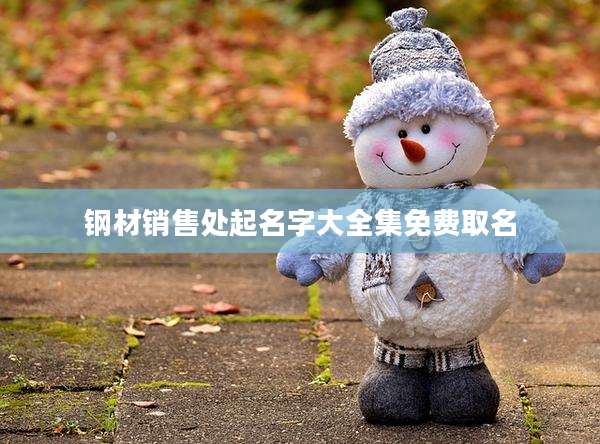钢材销售处起名字大全集免费取名
