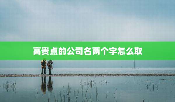 高贵点的公司名两个字怎么取