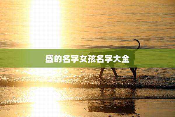 盛的名字女孩名字大全