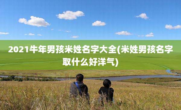 2021牛年男孩米姓名字大全(米姓男孩名字取什么好洋气)