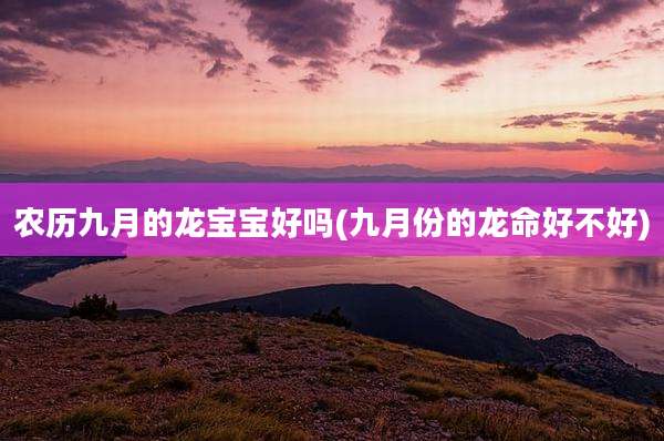 农历九月的龙宝宝好吗(九月份的龙命好不好)