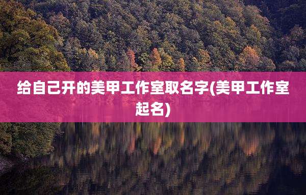 给自己开的美甲工作室取名字(美甲工作室起名)