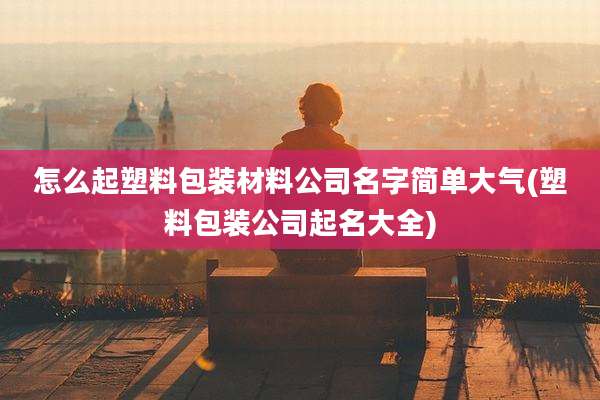 怎么起塑料包装材料公司名字简单大气(塑料包装公司起名大全)
