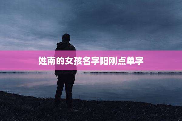 姓南的女孩名字阳刚点单字