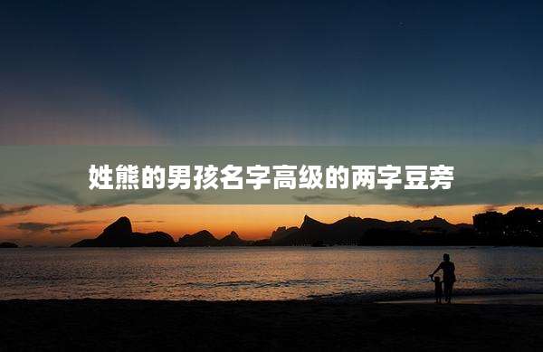姓熊的男孩名字高级的两字豆旁