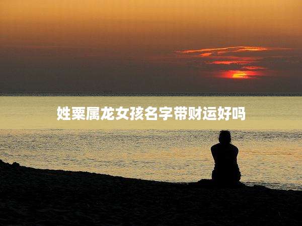 姓粟属龙女孩名字带财运好吗